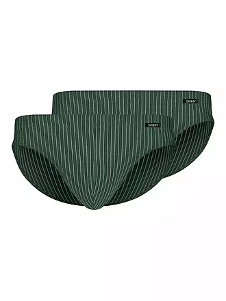 SKINY | Brasil Slip 2er Pkg olive stripes | 